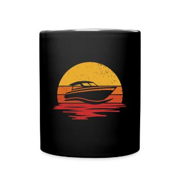 Motor Boat Motorboating Captain Boat Lover - Full Colour Mug - black - Front