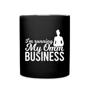 Yoga Teacher Joke - Full Colour Mug - black - Front