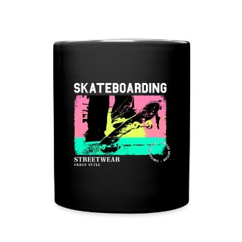 Skateboarding Skate Skater Skateboard Sk8 Vintage - Tasse einfarbig - Schwarz - Vorne