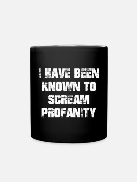 Je suis connu pour crier des blasphèmes - Mug uni - noir