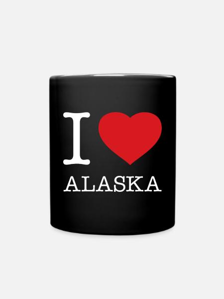 I LOVE ALASKA - Tasse einfarbig - Schwarz