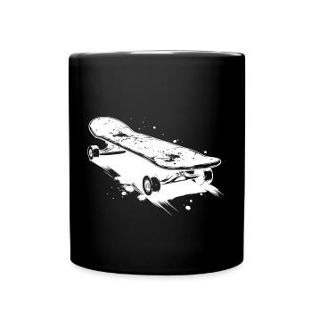 Croquis de planche à roulettes - Mug uni - noir - Devant
