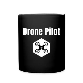 Drone Pilot Hex Tee - Full Colour Mug - black - Front