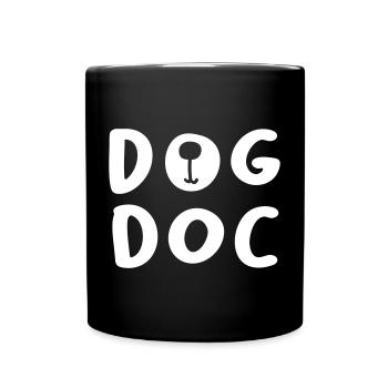 Dog Doc Arzt Hunde Fan Tierliebe Hundehalter Bello - Tasse einfarbig - Schwarz - Vorne
