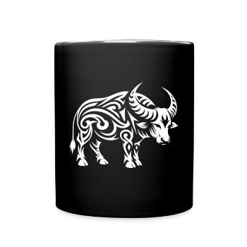 Buffle tribal - Mug uni - noir - Devant