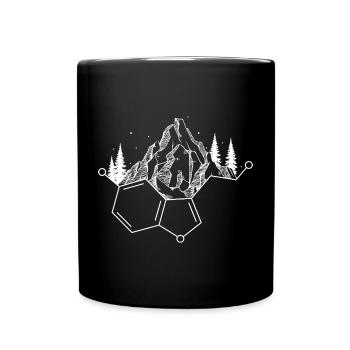 La nature rencontre la science : la conception de la montagne - Mug uni - noir - Devant