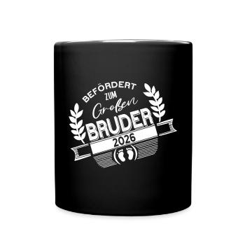 Befördert zum großen Bruder 2026 - Tasse einfarbig - Schwarz - Vorne