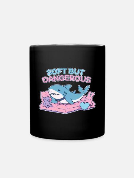 BLAHAJ – Soft & Danger - Full Colour Mug - black
