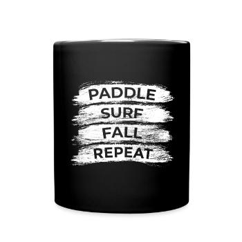 Paddel Surfe Falle Wiederhole - Full Colour Mug - black - Front