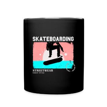 Skateboarding Skate Skater Skateboard Sk8 Vintage - Tasse einfarbig - Schwarz - Vorne