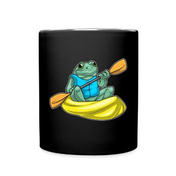 Frosch kleines Boot - Tasse einfarbig - Schwarz - Vorne