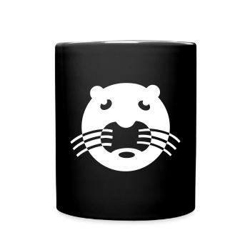 cats snout | white Vectorgraphic - Tasse einfarbig - Schwarz - Vorne