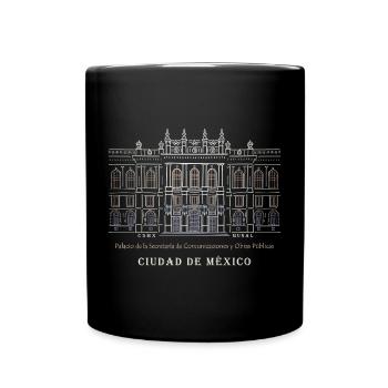 Mexico City, Art Museum, Hand Drawing - Full Colour Mug - black - Front