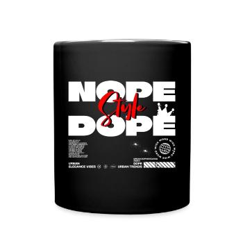 Nope Style T-Shirt – Urban Streetwear Statement - Tasse einfarbig - Schwarz - Vorne