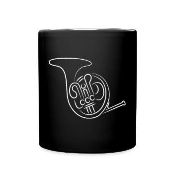 Croquis de cor français - Mug uni - noir - Devant