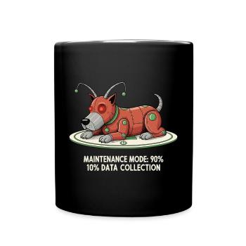 Maintenance Mode: Collect Data - Full Colour Mug - black - Front