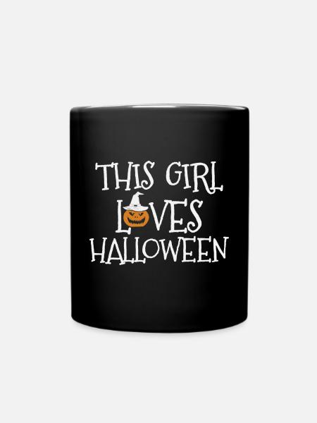 Cette fille aime HALLOWEEN - Mug uni - noir