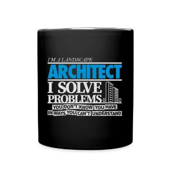Architecte paysagiste - Mug uni - noir - Devant