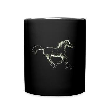 CHEVAL AU GALOP Louis RUNEMBERG © Adagp - Mug uni - noir - Devant