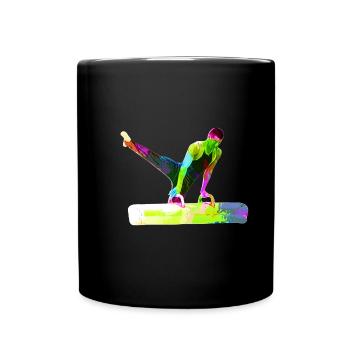 Pauschenpferd Turner - Full Colour Mug - black - Front