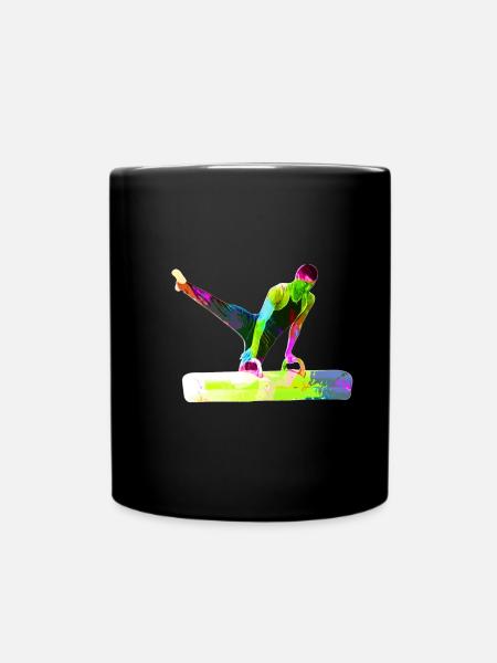 Pauschenpferd Turner - Full Colour Mug - black