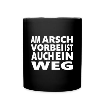 Cooler Spruch - Tasse einfarbig - Schwarz - Vorne