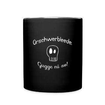 Orschwerbleede Saxon Saxony Ossi Skull - Full Colour Mug - black - Front