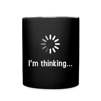 I'm thinking Pc Computer Gamer Code - Full Colour Mug - black - Front