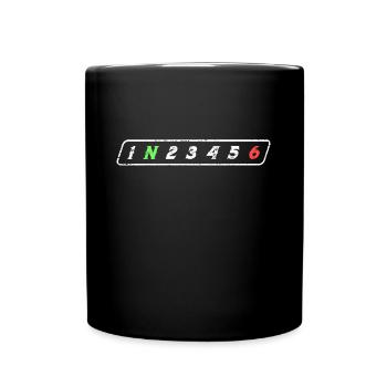 MOTORCYCLING: 1 N 2 3 4 5 6 - Full Colour Mug - black - Front
