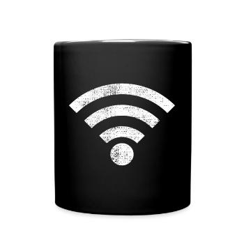 Wifi Icon - Tasse einfarbig - Schwarz - Vorne