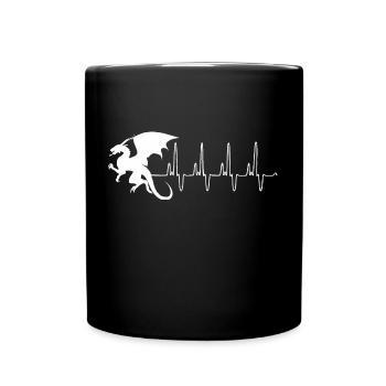 Drachen - Tasse einfarbig - Schwarz - Vorne