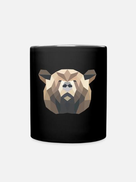 ours brun - Mug uni - noir