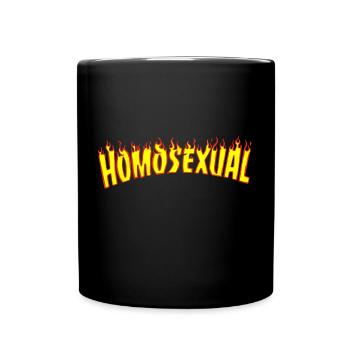 Homosexual LBGT Lesbian shirt - Full Colour Mug - black - Front