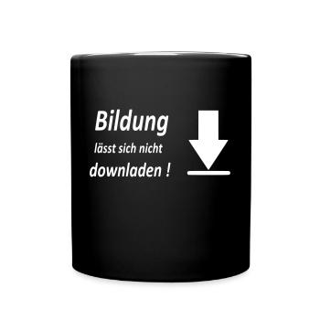 L'éducation ne peut pas être téléchargée! - Mug uni - noir - Devant