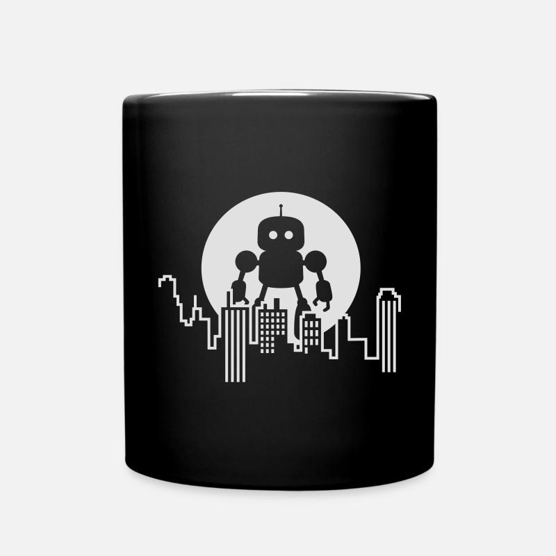 Futuristische Robot Skyline – Android - Tasse einfarbig - Schwarz