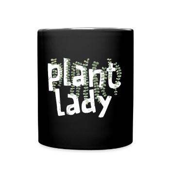 Plant Lady - Fille de jardinage - Mug uni - noir - Devant