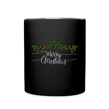Frohe Weihnachten Weihnachtsgeschenk - Tasse einfarbig - Schwarz - Vorne