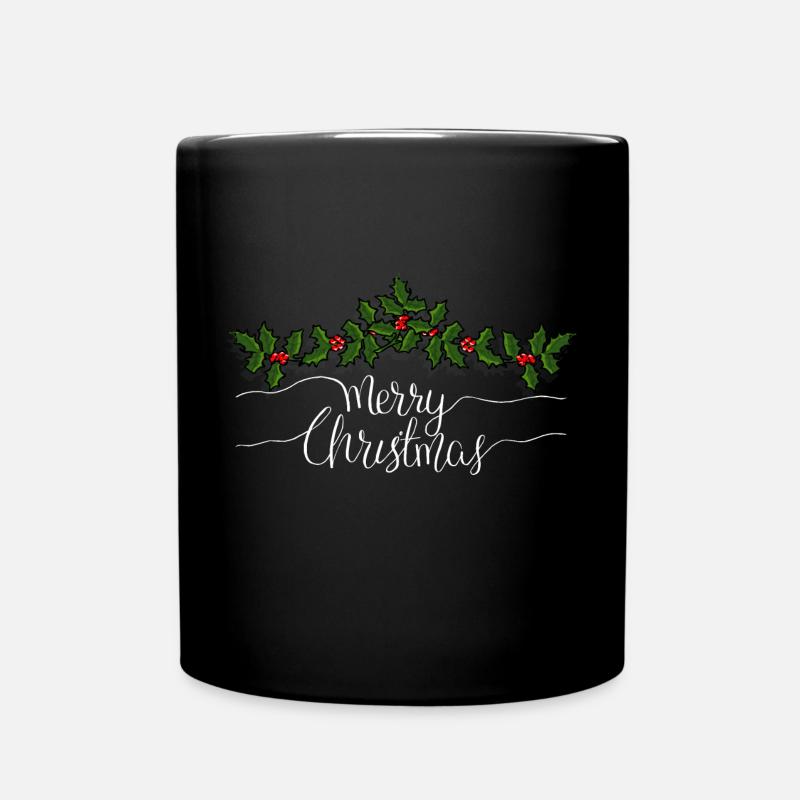 Frohe Weihnachten Weihnachtsgeschenk - Tasse einfarbig - Schwarz