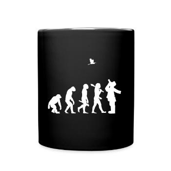 evolution Vogelbeobachter ornithologie Geschenk i - Tasse einfarbig - Schwarz - Vorne