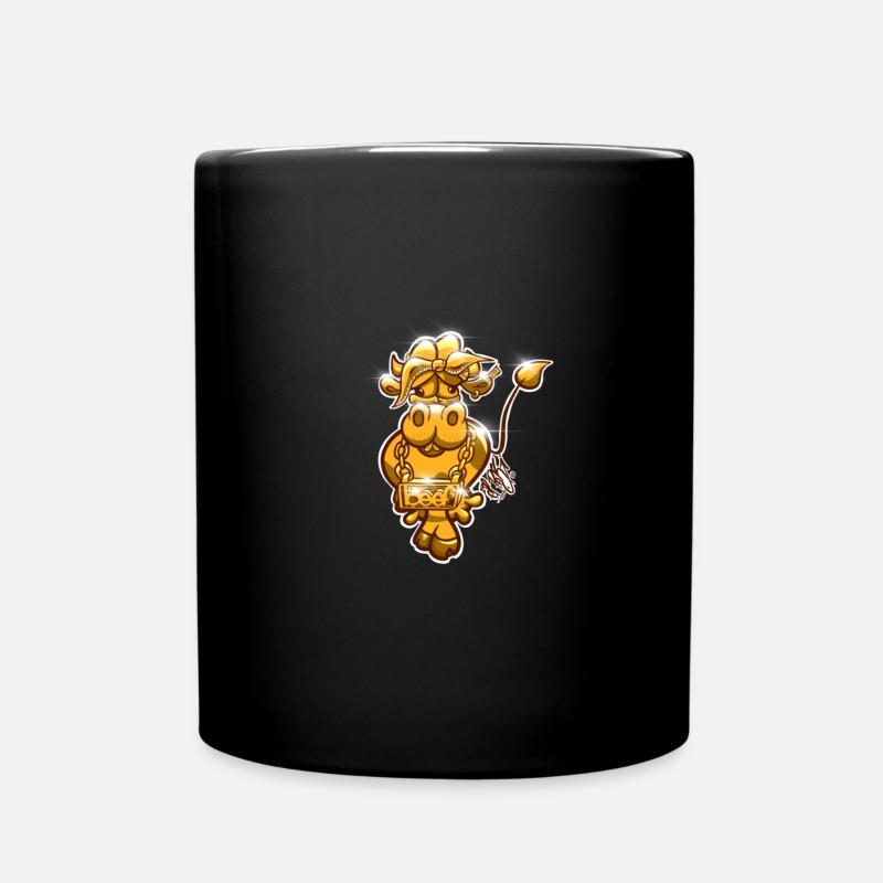Vache Golden Gangster / vache dorée - Mug uni - noir