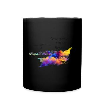 Drachenflieger Hang gliding - Tasse einfarbig - Schwarz - Vorne
