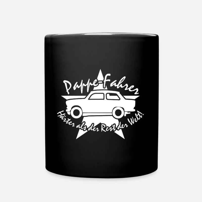 Pappe Fahrer Stern Trabi Trabant w - Tasse einfarbig - Schwarz