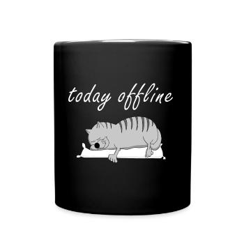 today offline - Tasse einfarbig - Schwarz - Vorne