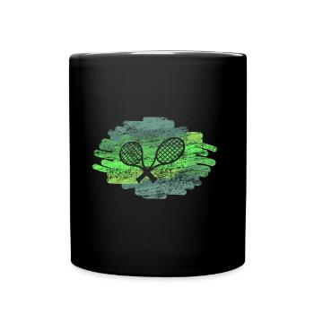 Tennis racket tennis - Full Colour Mug - black - Front