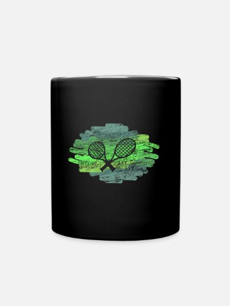 Tennis raquette tennis - Mug uni - noir