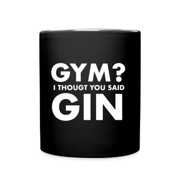 GYM / GIN - Mug uni - noir - Devant