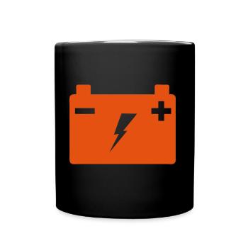 Batterie Energie 202 - Tasse einfarbig - Schwarz - Vorne