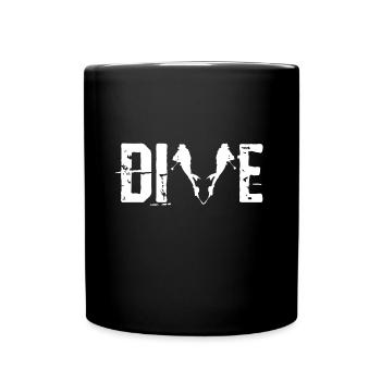 Dive Divers Diving underwater - Full Colour Mug - black - Front