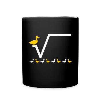 N-te Wurzel Ente Wurzelfunktion | Mathe Geschenk - Tasse einfarbig - Schwarz - Vorne