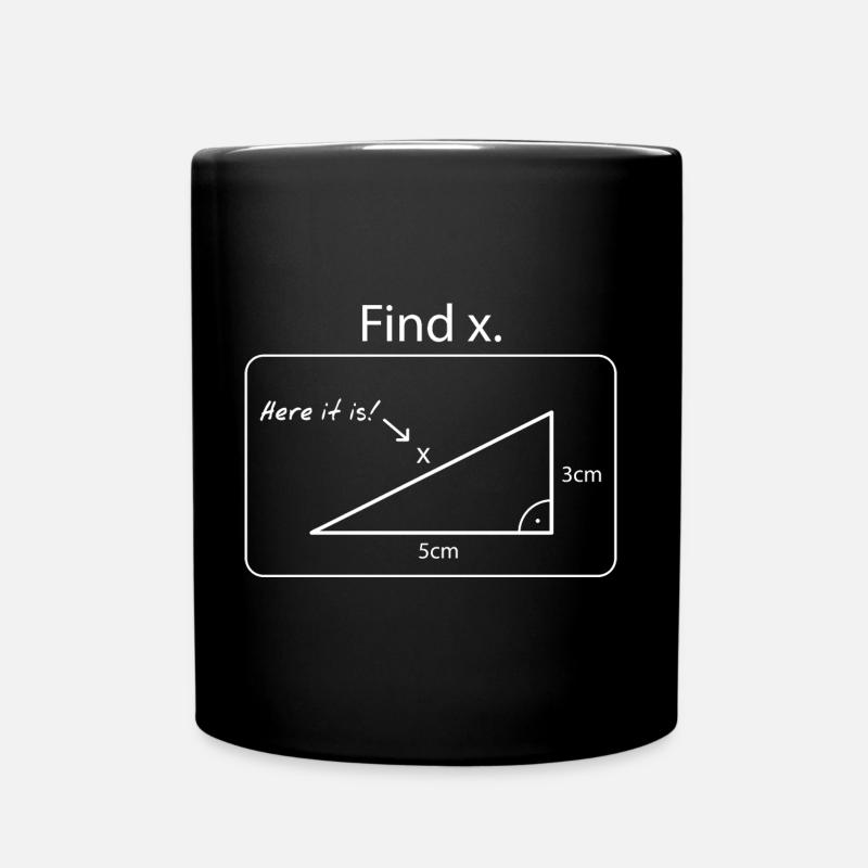 Trouver le X // Math - Mug uni - noir
